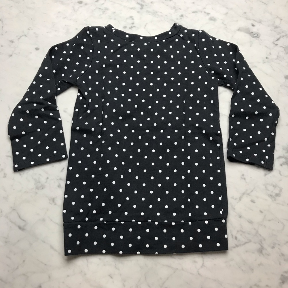Carter's Grey Polka Dot Rhinestone Gem Tunic Top - Picture 6 of 7